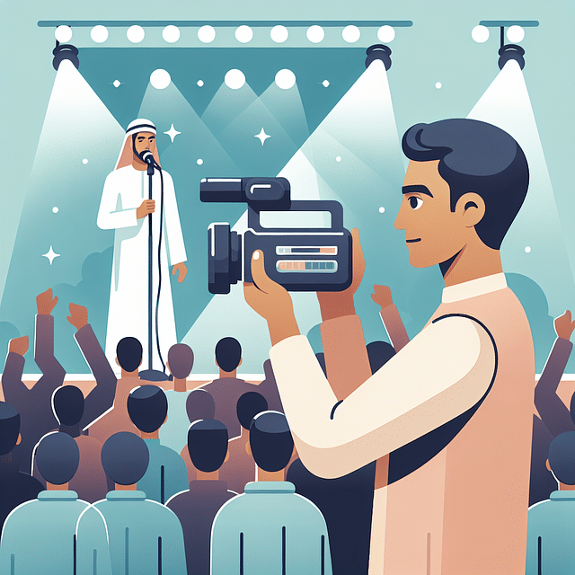 Person capturing video of a live music performance