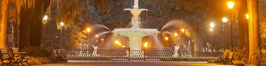 Iconic Forsyth Park Fountain in Savannah, GA