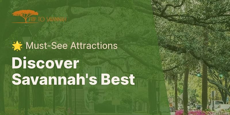 Discover Savannah's Best - 🌟 Must-See Attractions
